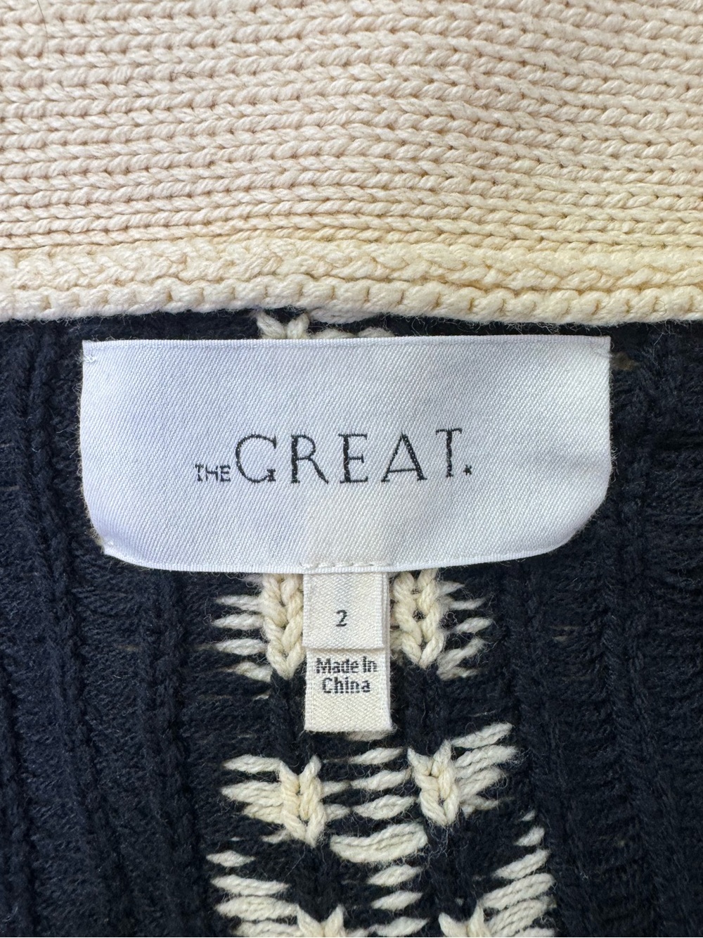 The Great. The Garden Lodge Cardigan Cream and Black Floral Size 2 / Medium - Picture 7 of 10